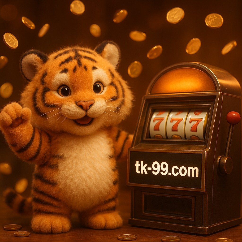 আর্কেড জয়ের আনন্দে উল্লাসিত একটি বাঘশাবক